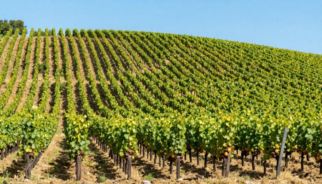 Vignoble nantais - rangs de vigne Muscadet Loire-Atlantique